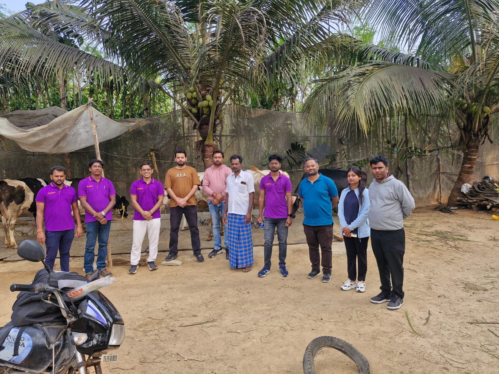 Team on a farmer field visit